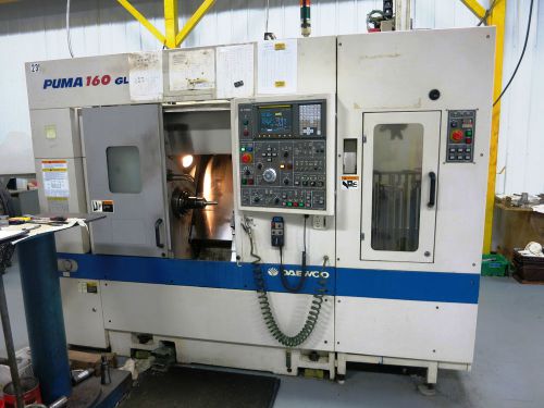 Daewoo puma 160 gt 2-axis cnc gang  turning  with gantry robot loader for sale
