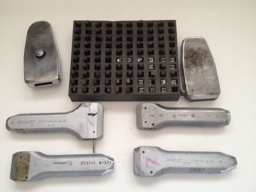 Schmidt multiple Metal Stamps Letters and Numbers 6 Holders