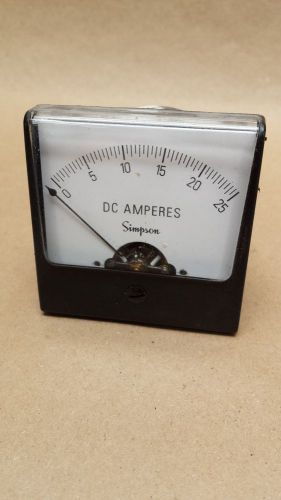 Simpson Current Meter DC Amperes, 0-25 02510   Item: 2613
