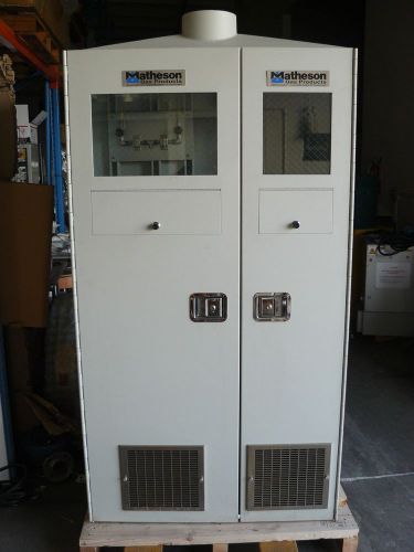 Matheson gas products 3 gas cylinder cabinet 40 1/4&#034; x 19 1/2&#034; x 78&#034; tall o/d for sale
