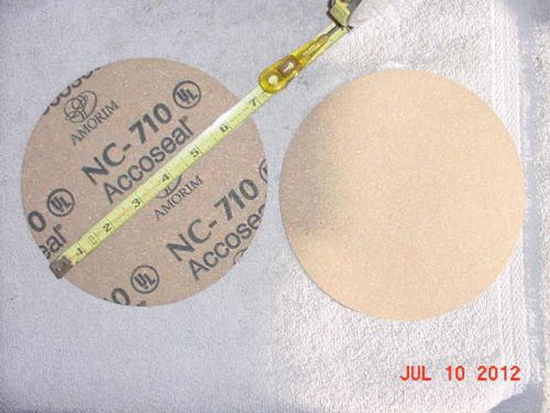 Lot of (2) amorim accoseal nc-710  1/32&#034; cork gasket material 6-5/8&#034; diameter for sale
