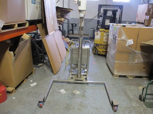 Indco stainless lab mixing stand &amp; sharpe mixers d-050 51&#034; wide 98&#034; max height for sale