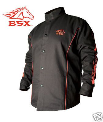 BSX­ Stryker FR Welding Jacket BX9C Black Stallion SM