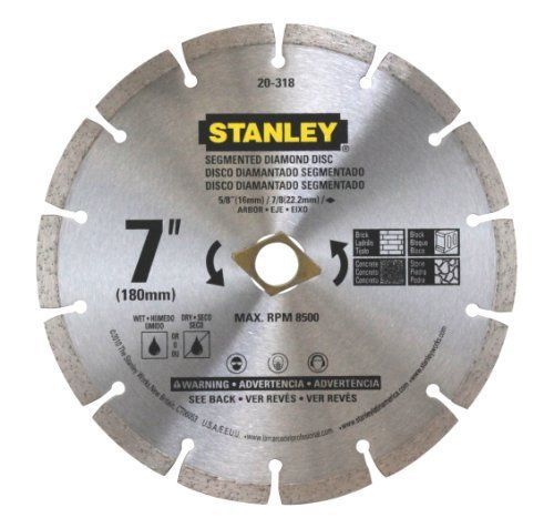 The Stanley Works 20-318 STANLEY Segmented 7-in Diamond Disk Blade