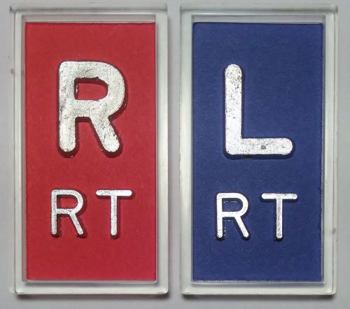 3 SETS OF XRAY MARKERS (R AND L WITH INITIALS OR NUMBERS)