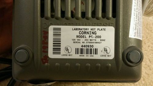 PC-200 Corning Laboratory Hot Plate Burner , unused, very clean and Works Great