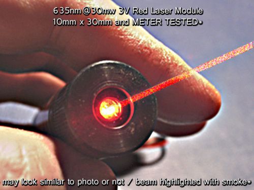 BRILLIANT 635-638nm@30mw Laser Module 3v withTested Output f/CNC Machines - NEW