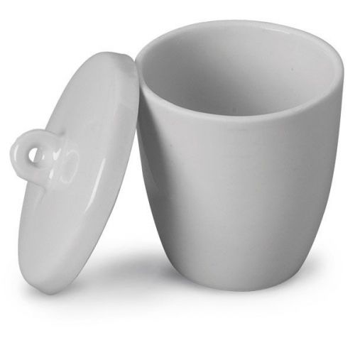 Crucible: Porcelain: 30mL: High Form w/Cover