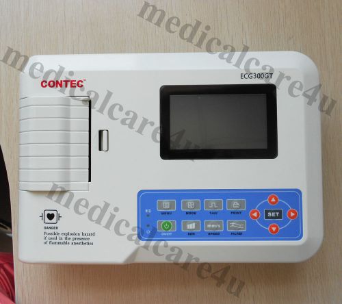 300gt electrocardiogram,touch screen ecg,ekg,multi-language,software,pc connect for sale