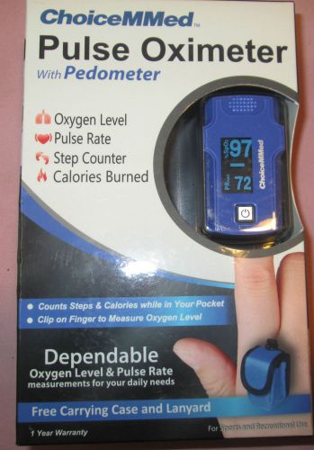 ChoiceMMed Pulse Oximeter With Pedometer Oxywatch CF309 New