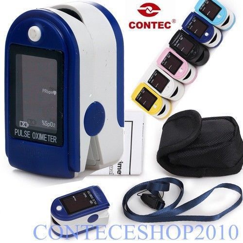 Contec cms50dl fingertip pulse oximeter blood oxygen saturation, probe,ce&amp;fda for sale