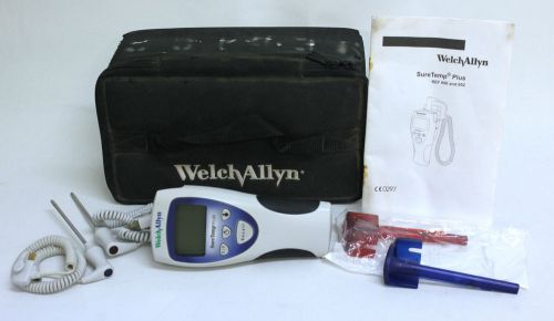 Welch allyn suretemp plus 692 digital electronic thermometer + case &amp; 2 probes for sale