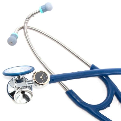 Unique triple head cardiology stethoscope blue for sale
