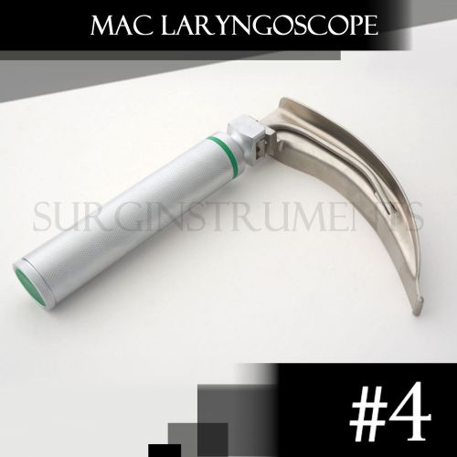 Fiberoptic Laryngoscope Medium Handle And #4 Mac Blade - EMT Anesthesia