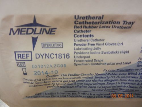 Medline DYNC1816 Urethral Cath Tray 15FR 1pc