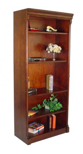 Cherry expandable open office bookcase for sale