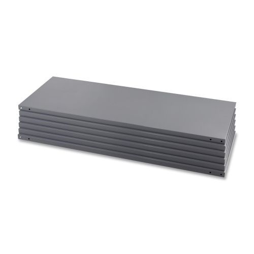 Heavy-Duty Industrial Steel Shelving, Six-Shelf, 48w x 18d, Dark Gray