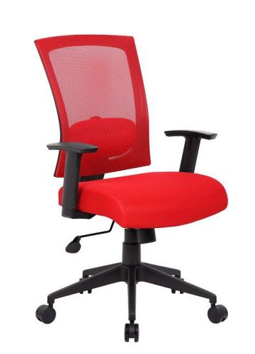 B6706 BOSS RED MESH BACK CONTEMPORARY OFFICE/COMPUTER TASK CHAIR