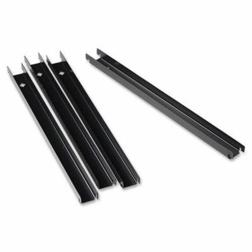 Lorell Front To Back Rail Kit, f/Lateral Files, 4/BX, Black (LLR60565)