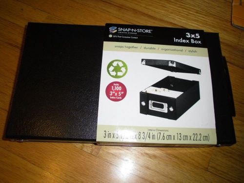 New IdeaStream Snap &#039;N Store Collapsible Index Card File Box Holds - IDESNS01573
