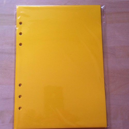 A5 Organiser Filofax Yellow Paper Refill x 30 Sheets (60 Sides).