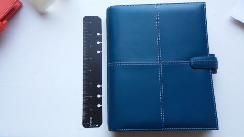 Filofax A5 size French Navy Cross leather organizer  Planner, retired