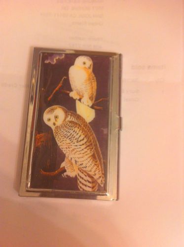 Retro Two OWLS business card holder credit card case!