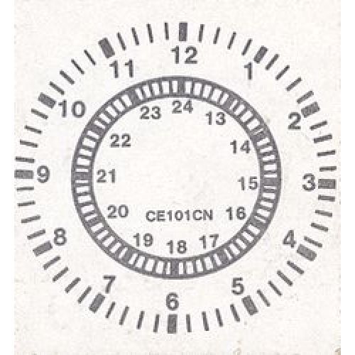 Large 24 Hour Clock Rubber Stamper: Time Teaching  Aid