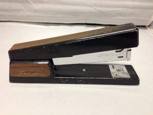 Vintage 1970-80&#039;s Retro Brown Faux Wood SWINGLINE NO 767 Stapler