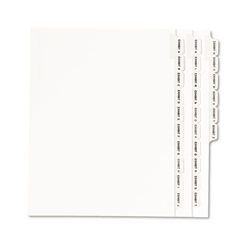 Avery-Style Legal Side Tab Divider, Title: Exhibit A-Z, Letter, White