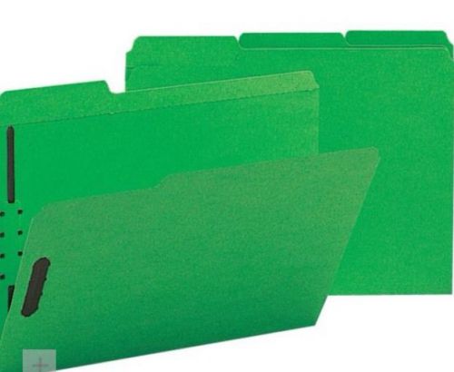 250 Staples 18344 Green Reinforced Tab Fastener Folders, Letter, Green, See Desc