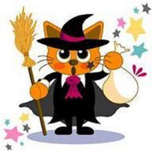 30 Custom Witch Cat Personalized Address Labels