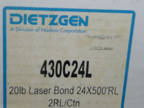 Dietzgen 430C24L Copier paper rolls Xerox 3030/3040/3050/3060  24&#034; X500ft  2roll