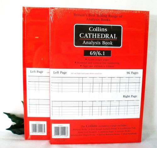 COLLINS Cathedral Analysis Book 69 series Collins 69/6.1 69/6.2 Accounts Book x1