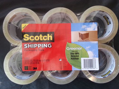 Scotch Commercial Grade Packaging Tape, 1.88&#034; X 49.2Yds, 6/Pack