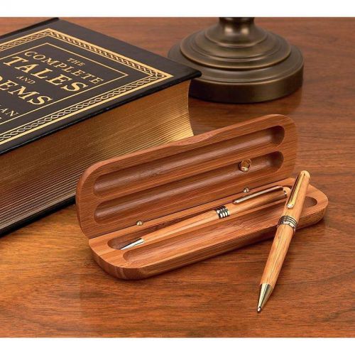 Durable Bamboo Ballpoint Pen and Pencil Set