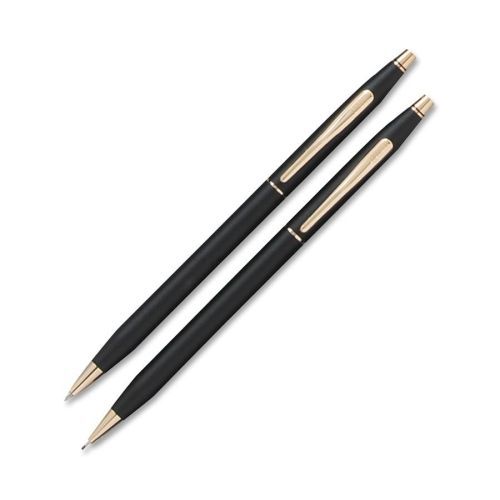 Cross classic century ballpoint pen/pencil set -0.70 mm- black barrel -2/set for sale