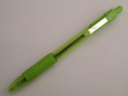 Zebra z-grip pen genuine bold ink lime green color -free shipping on added pens for sale