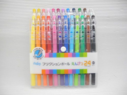 PILOT 0.7mm Frixion/ Erasable colors pencil/roller ball pen 24 Colors with case