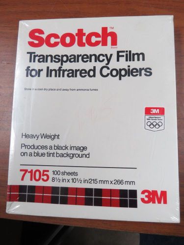 Scotch 3M 7105 Transparency Film Infrared copiers Letter Size, 100/Box    C229