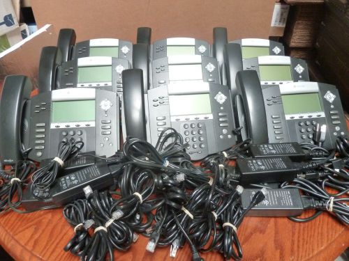Lot of 9 Polycom 2201-12560-001 SoundPoint IP 560 IP560 Phones w/ Power Supplies