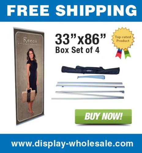 33&#034; L Banner Stands (Box of 4)