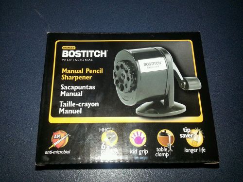 Stanley Bostitch All Metal Antimicrobial 8-Hole Manual Pencil Sharpener W/ Dual