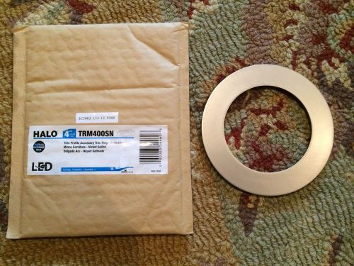 Halo Recessed TRM400SN 4-Inch LED Accessory with Slim Ring, Satin Nickel