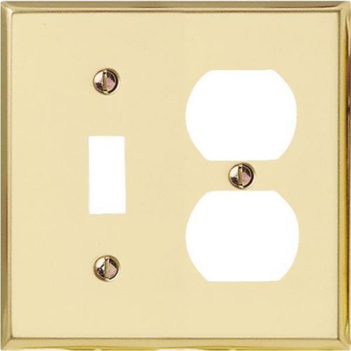 Polished brass combination wall plate-brs combo wall plate for sale