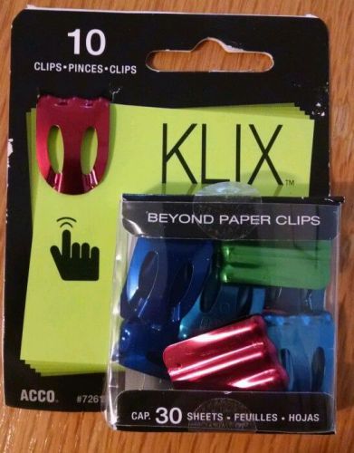 Acco Klix Metal Fasteners, Assorted Colors, 10 per package, stocking stuffers