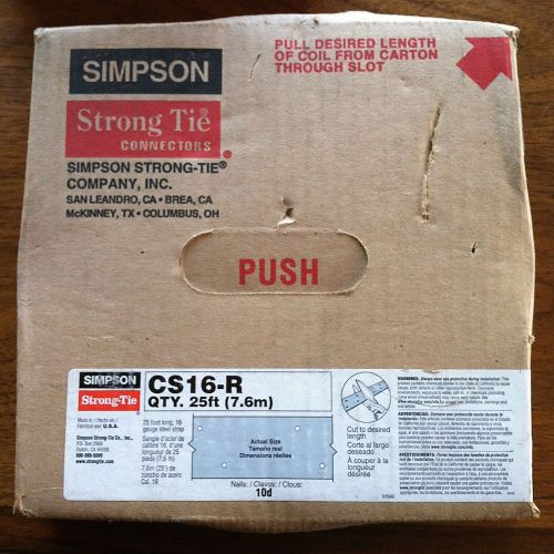 New ~ Unused Simpson Strong-Tie CS16-R Coiled Strap Connector 25&#039; 16 Gauge Steel