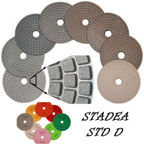 Stadea 4 inch diamond polishing pad wet dry granite concrete stone glass grit 10 for sale