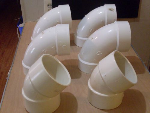 4 inch pvc schedule 40 fittings 90 degree elbows &amp;  45 &#039;s