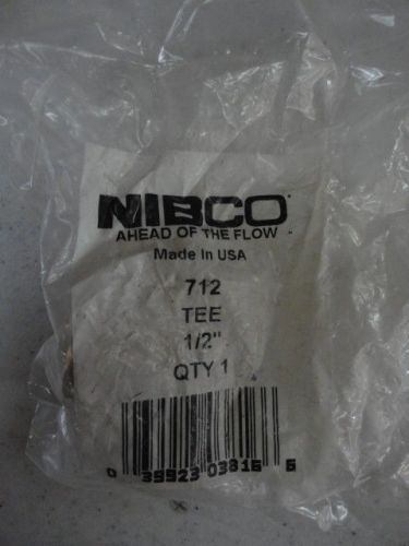 Quantity of 5 NIBCO 1/2&#034; Cast Bronze Threaded Tee&#039;s NEW! Free Shipping! 712